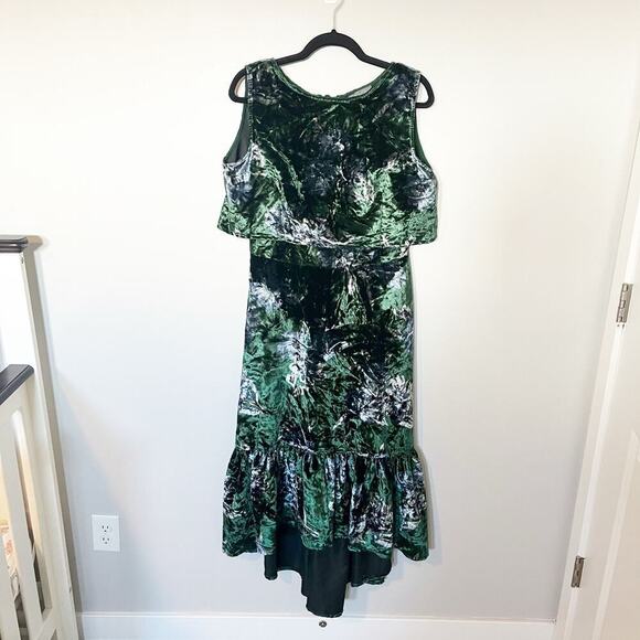 Eva Franco Green Velvet Parlor Rose Velvet
Sleeveless High Low Brie Dress 6 - Picture 2 of 10